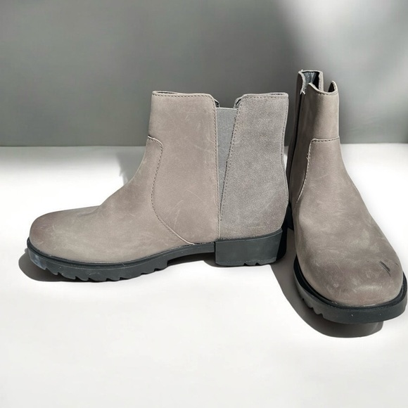 🌻Sorel Gray Emelie™ II Waterproof Full Grain Leather Ankle Boot Women's Size 7 - Picture 6 of 12
